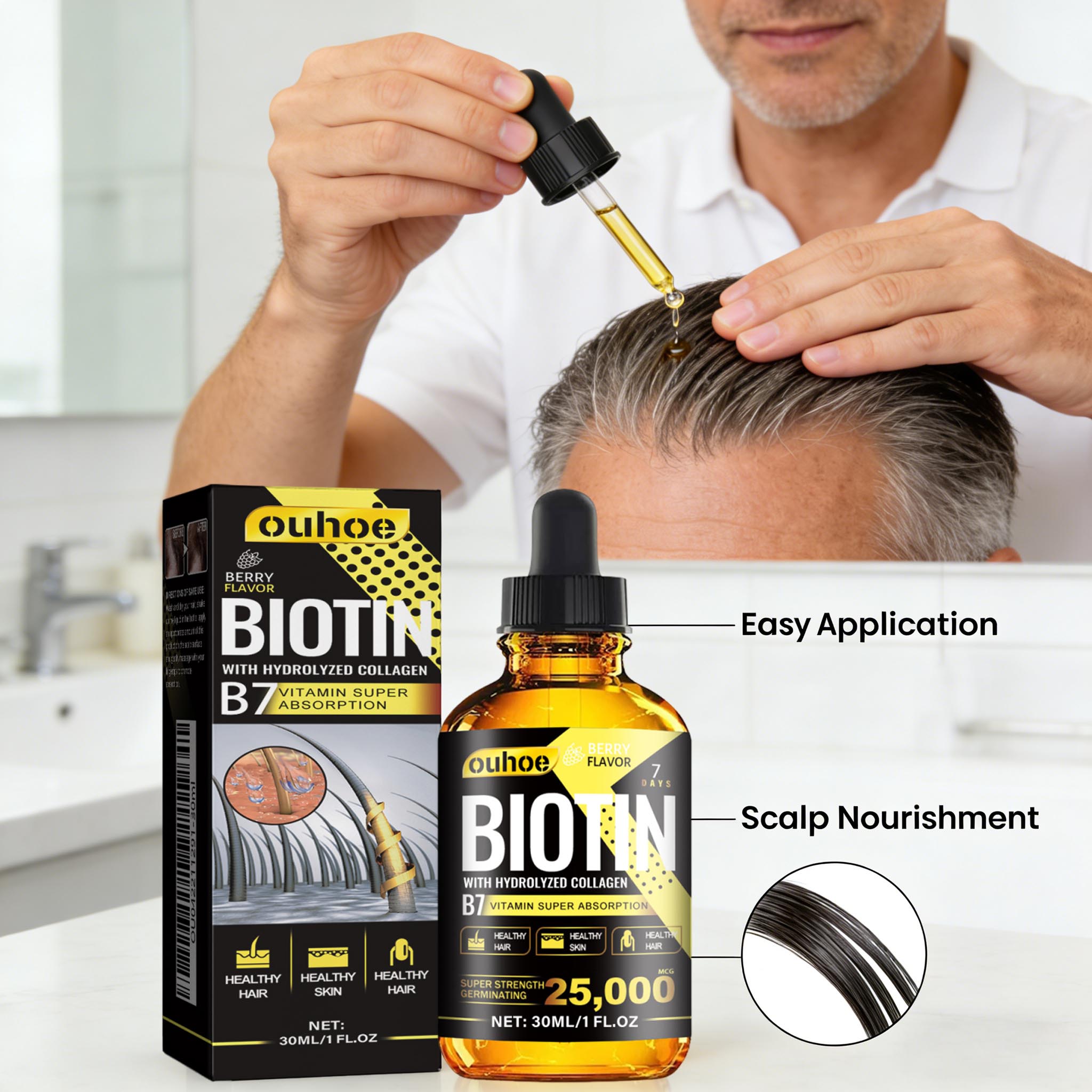 Hair Care Ginseng - Biyotin Saç Yağı Kolajen Saç Derisi