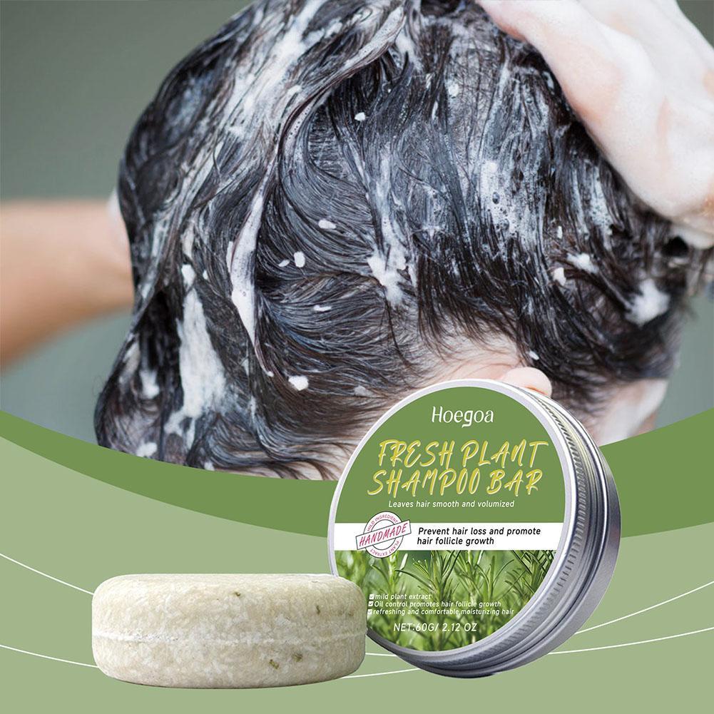 Hair Care Natural Ingredients - 60g Biberiye Şampuan Sabunu Taze Bitki